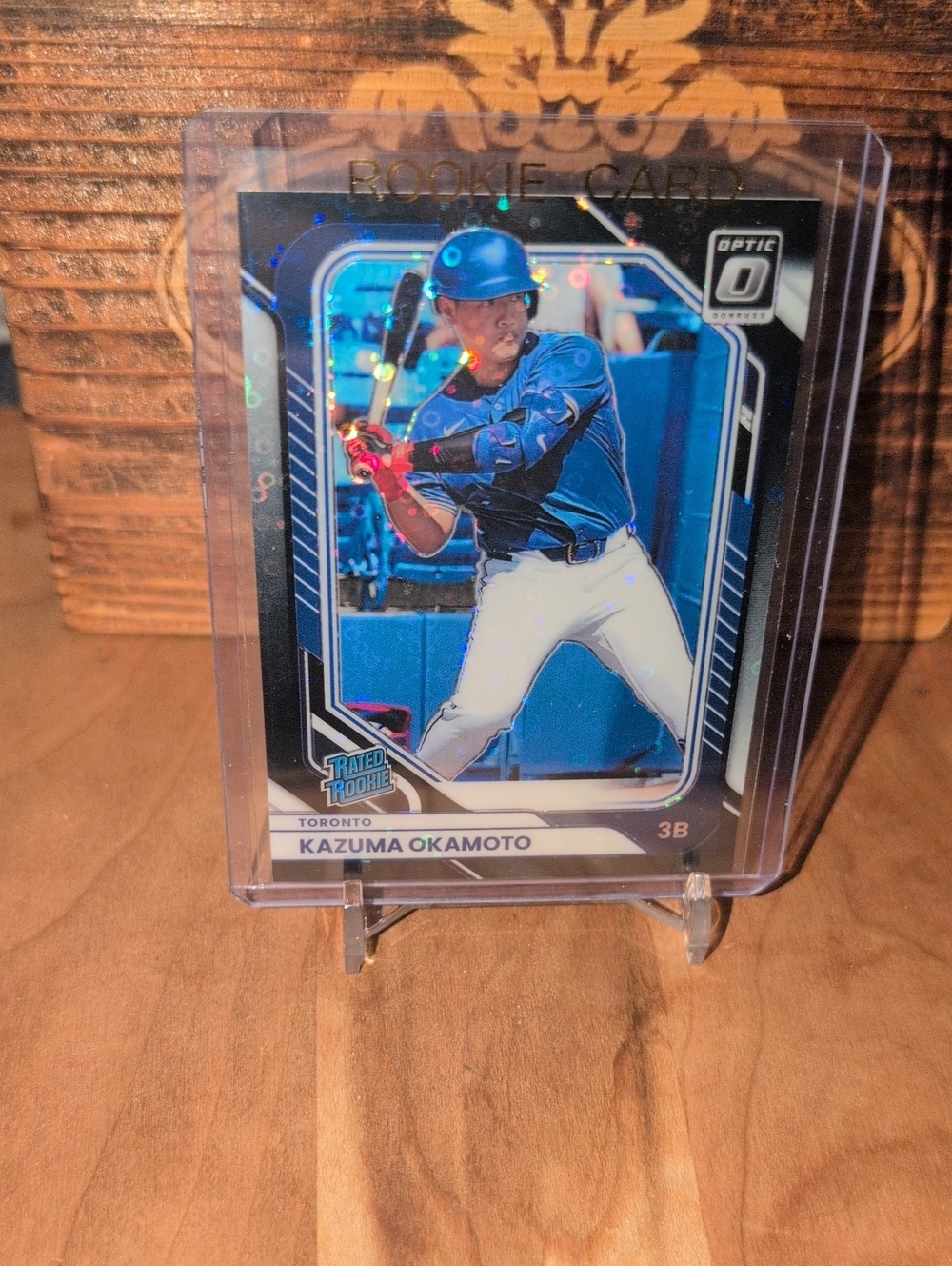 2026 Donruss Optic Kazuma Okamoto Rated Rookie Card Black Prizm Blue Jays